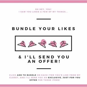 Bundle your items and I’ll send you an offer! 💕